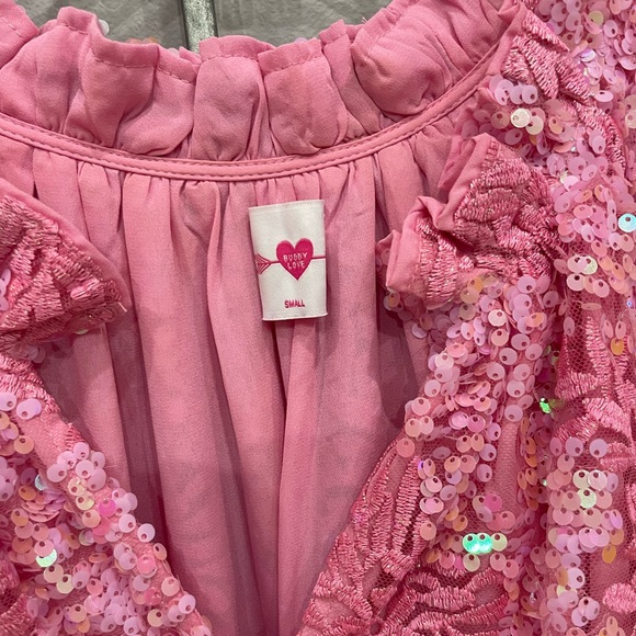 Pink Sequin Mini Dress - Picture 6 of 16